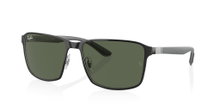 Ray-Ban Sonnenbrille RB3721 914471 (Glasfarbe: dunkelgrün) schwarz/silber - 1 Brille